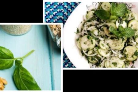 سبک زندگی سالم امروزی با سالاد نعناع و گردو